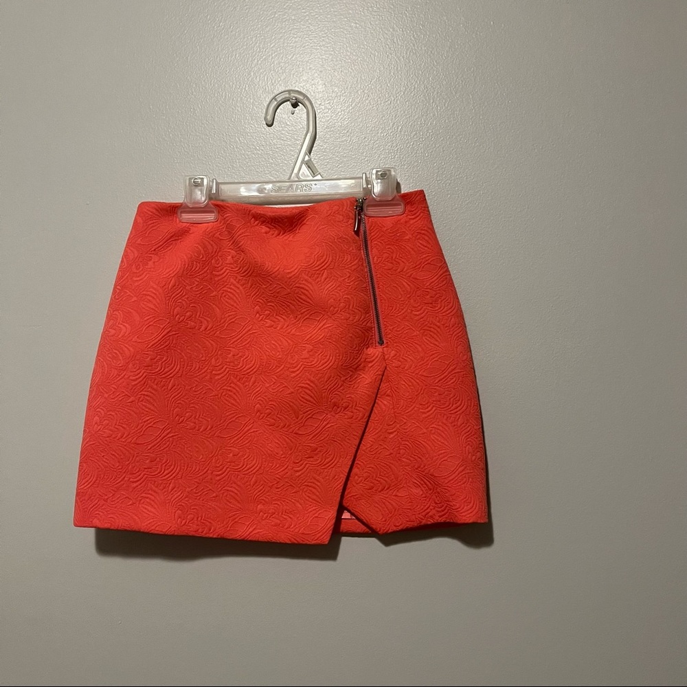 coral mini skirt nwt